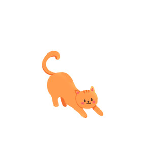 橘色猫咪元素GIF动态图猫元素